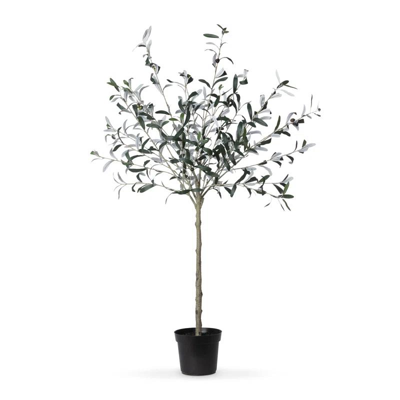 Park Hill Collection 52'' Faux Olive Tree Tree in Pot