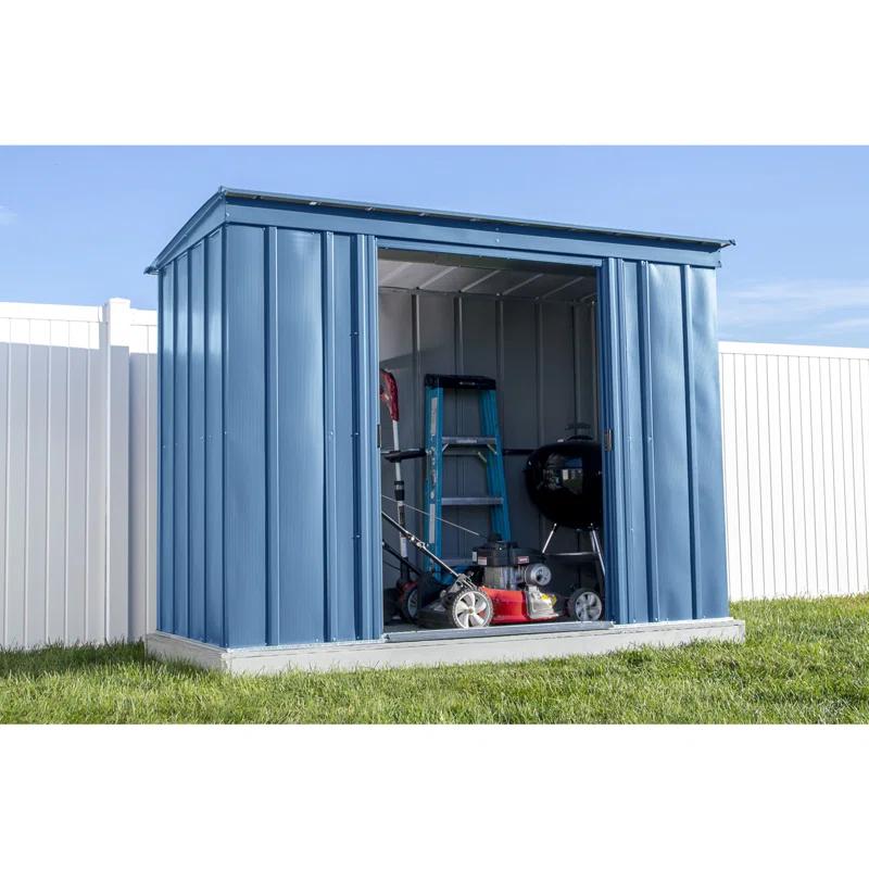 Arrow 8 ft. W x 4 ft. D Galvanized Steel Vertical Storage Shed