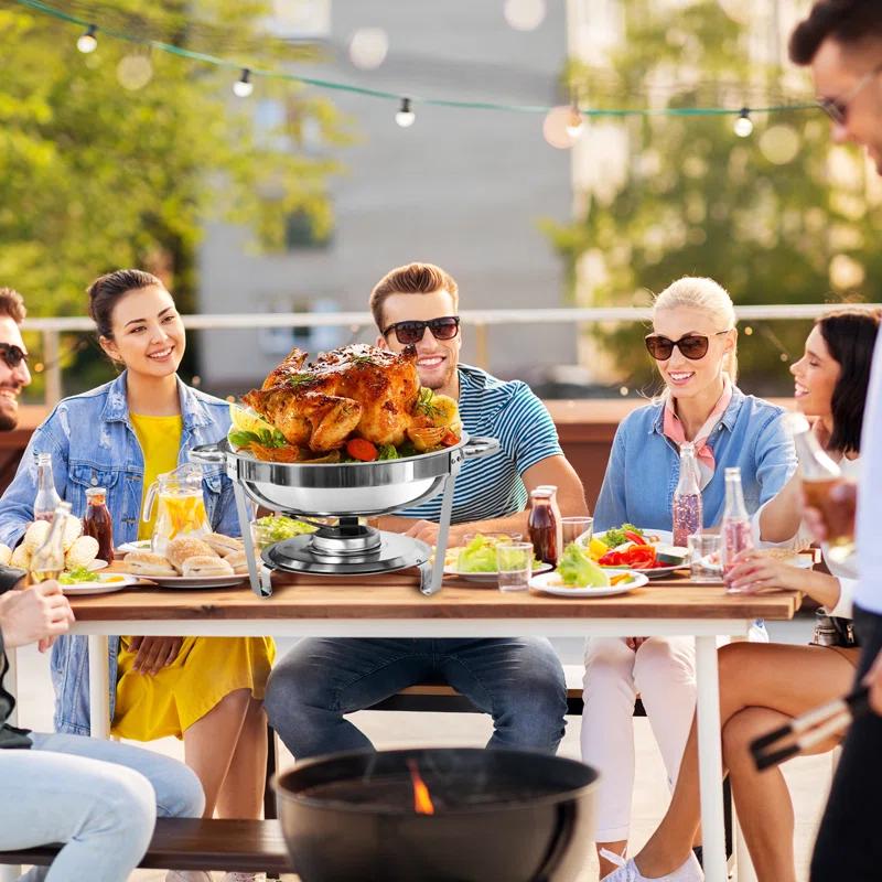 The Party Aisle™ Stainless Steel Round Chafing Dish (Set of 2)