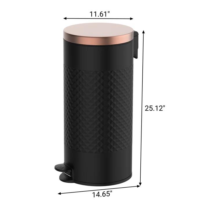 Innovaze Metal Step On Kitchen Trash Can - 8 Gallons