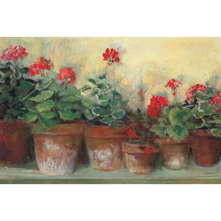 Andover Mills™ " Kathleens Geraniums " by Carol Rowan Painting Print
