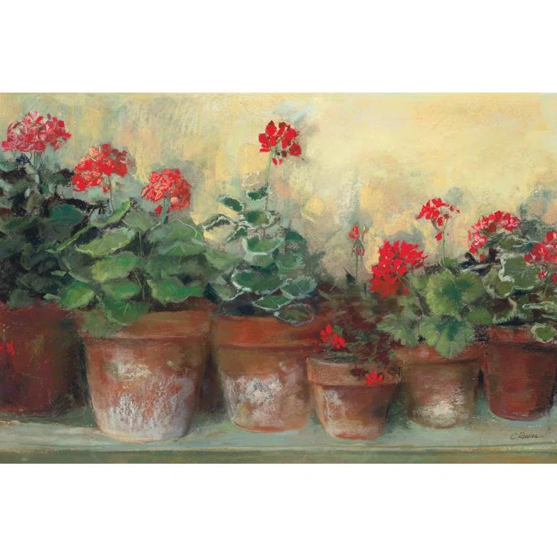 Andover Mills™ " Kathleens Geraniums " by Carol Rowan Painting Print