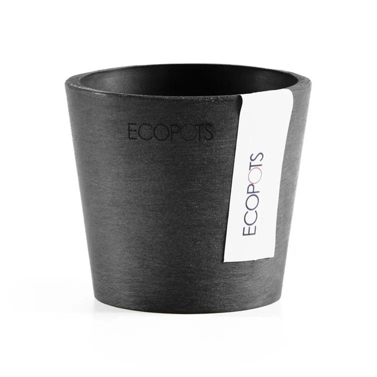 Ecopots Ecopots Indoor/Outdoor Modern Round Recycled Plastic Planter Flower Pot