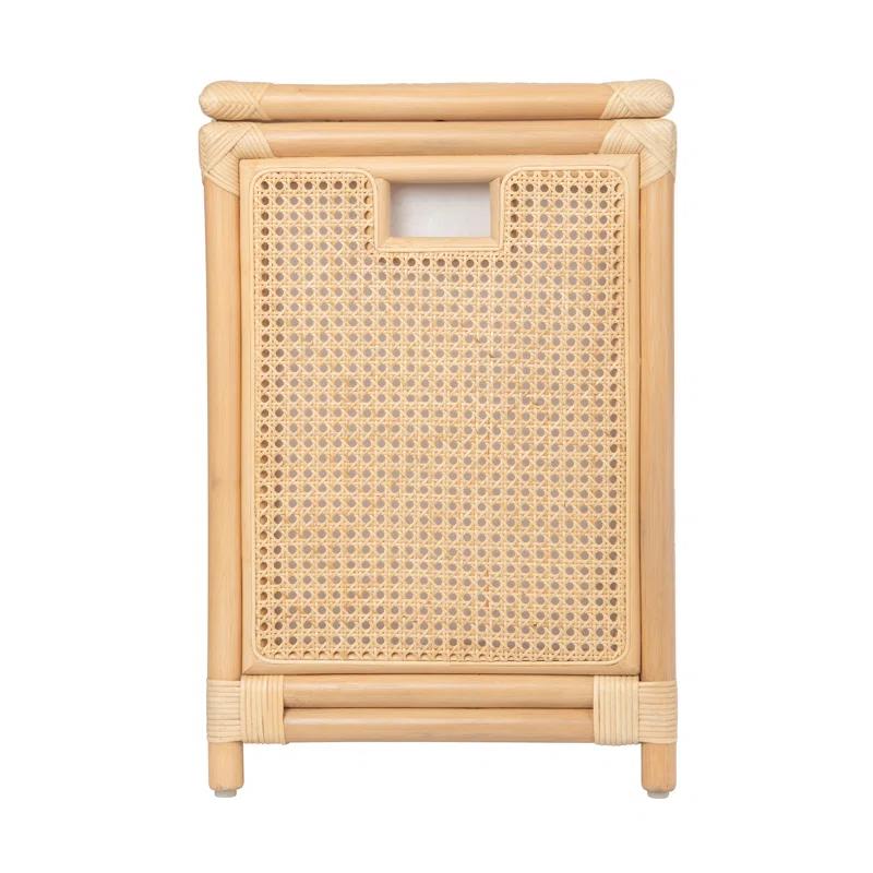 Kouboo Rectangular Rattan Cane Clothes Hamper and Laundry Basket with Removable Liner & Lid, 2 Loads