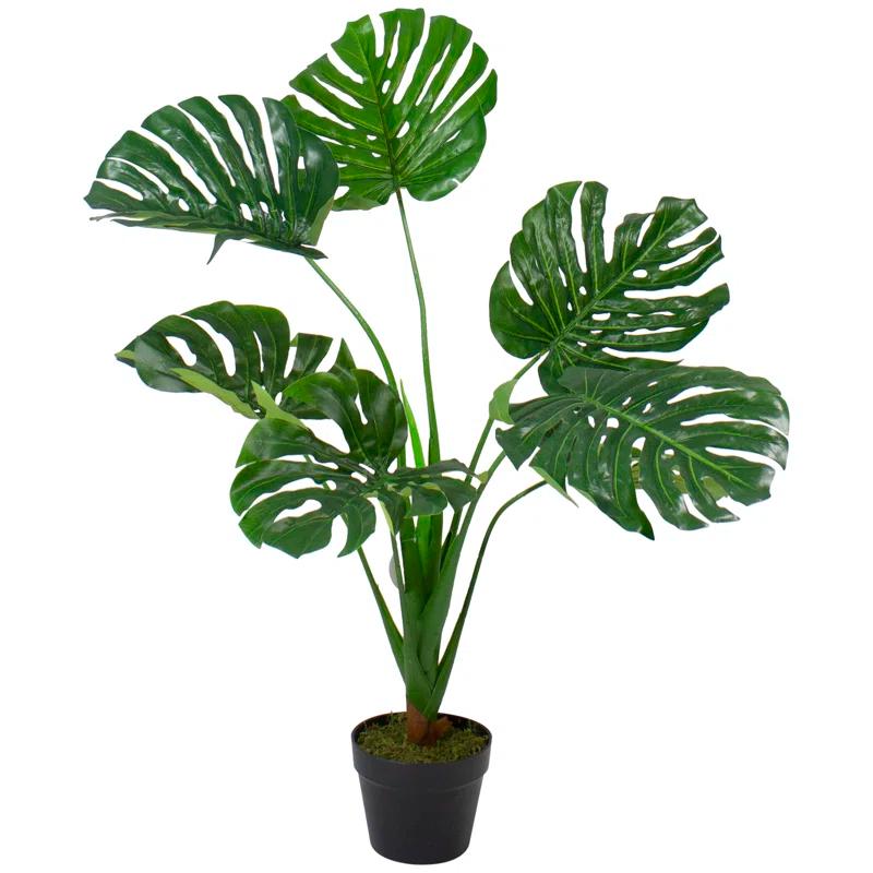 Northlight Seasonal 35'' Faux Monstera Plant Plant in Pot