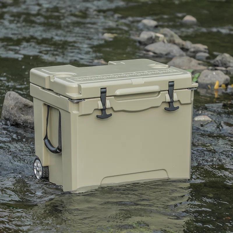 Magshion 40 Portable Refrigerated Box Outdoor With Wheels Retractable Pull Rod