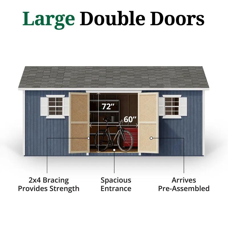 Little Cottage Co. Classic Workshop Outdoor Wood Storage Shed