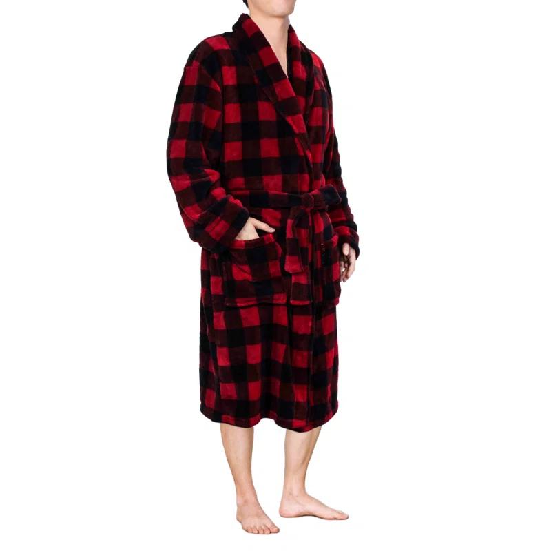 Rosalind Wheeler Speight Fleece Mid-Calf Bathrobe with Pockets