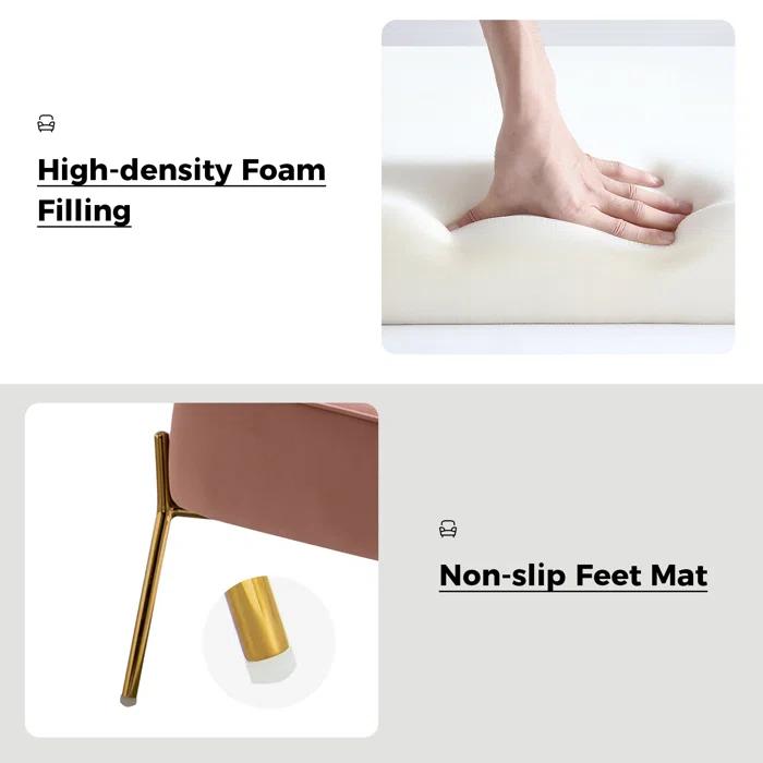 Etta Avenue™ Cleo 26" Wide Contemporary Chair with Recessed Arms (Set of 2)