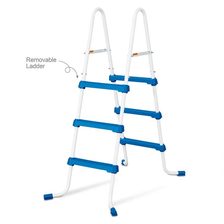 Funsicle Funsicle 36” SureStep 3 Stair Pool Ladder w/ 12' x 36" QuickSet Inflatable Pool