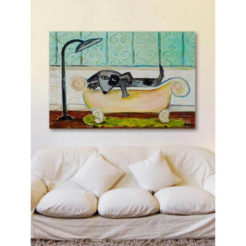 Marmont Hill " Dog Bath " by Tori Campisi Painting Print