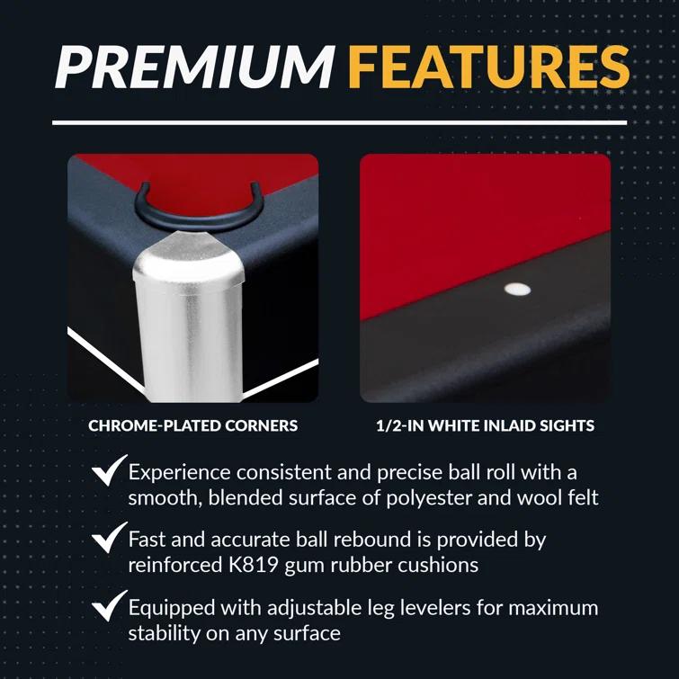 Hathaway Games Hathaway Spartan 6 Ft Pool Table, with Ping Pong Multi Game Combo Tables for Family Recreation Game Rooms - Includes Billiard Balls, Cues, Paddles, Brush & More