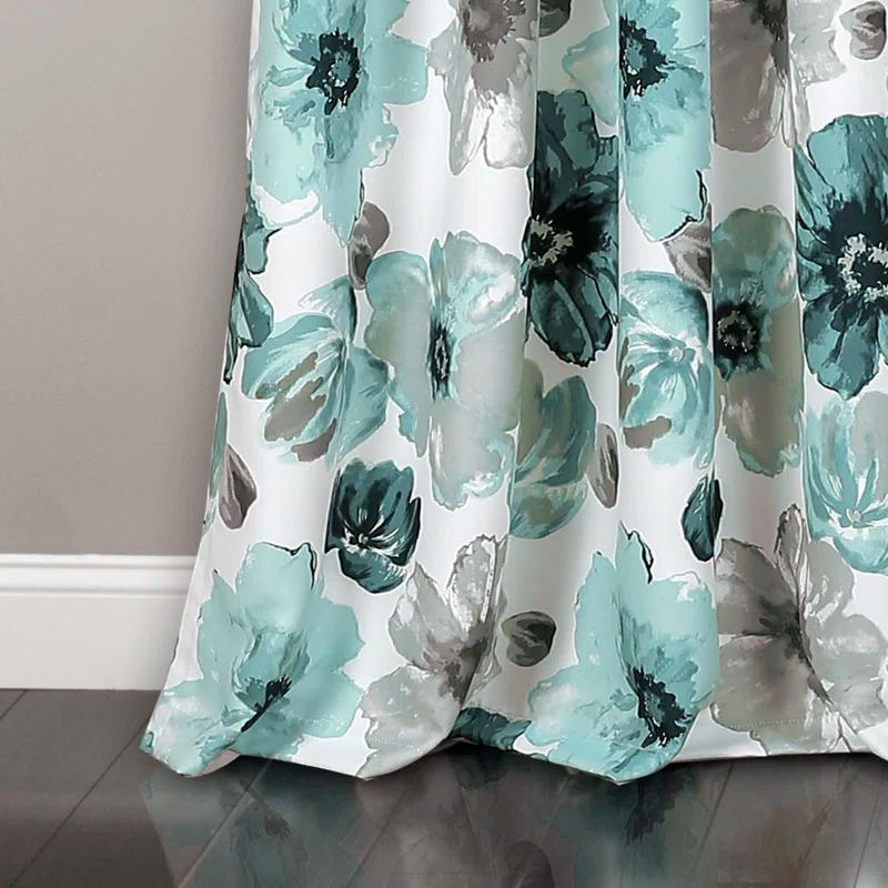 Lush Decor Leah Polyester Room Darkening Curtain Pair (Set of 2)
