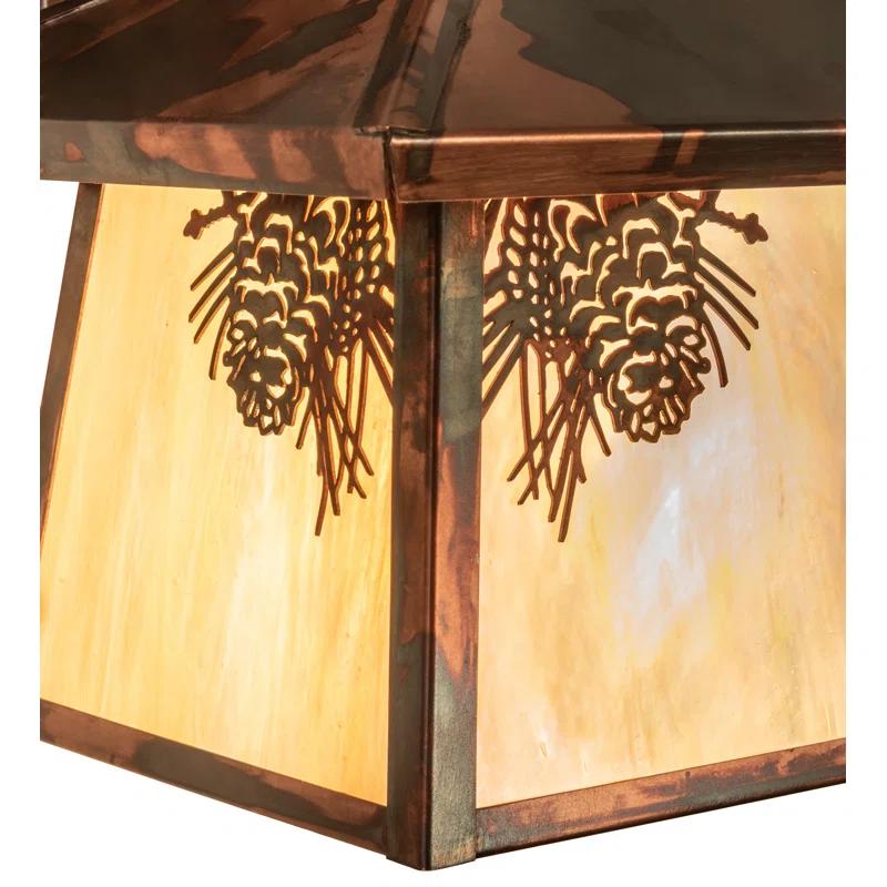 Meyda Lighting Rustic Lodge Copper Armed Sconce