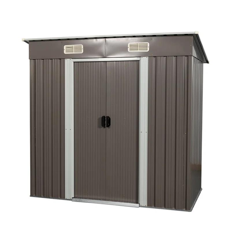 GZMWON 6Ft X 4Ft Outdoor Metal Storage Shed
