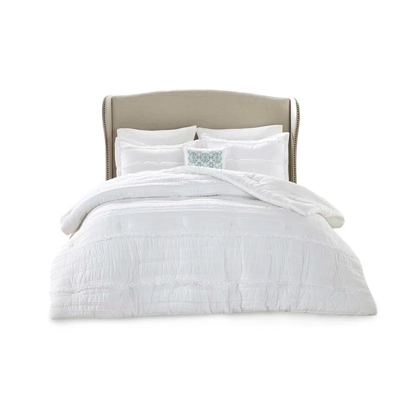 Madison Park Celeste 5 Piece Microfiber Ruffled Comforter Set