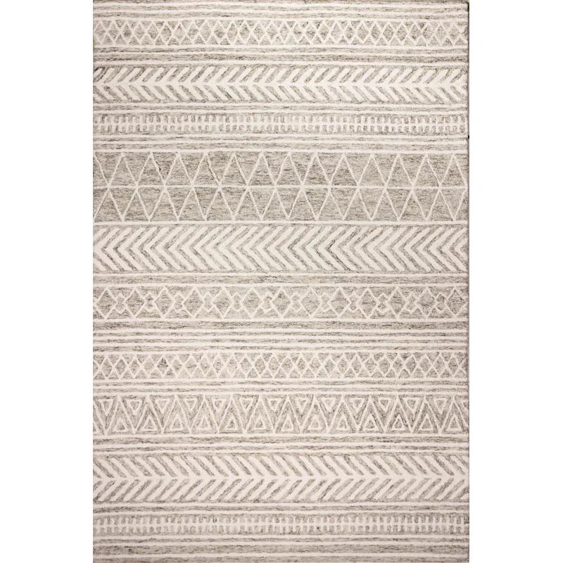 Darya Home Shad Collection Transitional Geometric Area Rug Beige