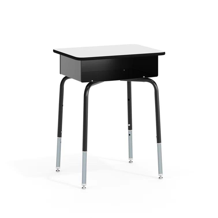 Flash Furniture Goddard Height-Adjustable Open Front Student Desk with Metal Book Box