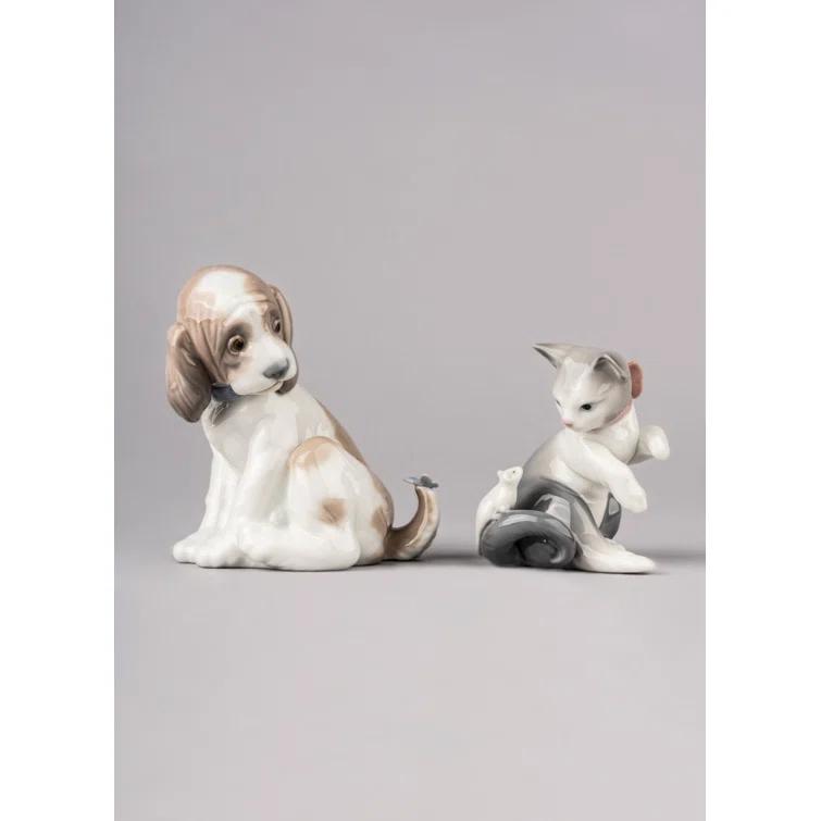 Lladro Cat and Mouse Figurine