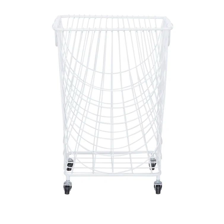 CosmoLiving by Cosmopolitan Metal Deep Set Metal Mesh Laundry Basket Storage Cart with Wheels and Handles & Reviews | Joss & Main