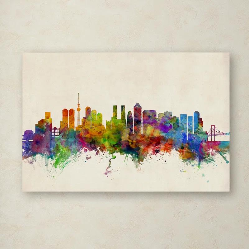 Trademark Fine Art " Tokyo Japan Skyline II " by Michael Tompsett