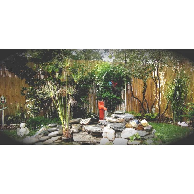 Backyard X-Scapes Natural Bamboo Fencing Decorative Privacy Screen No Dig Fence Panel