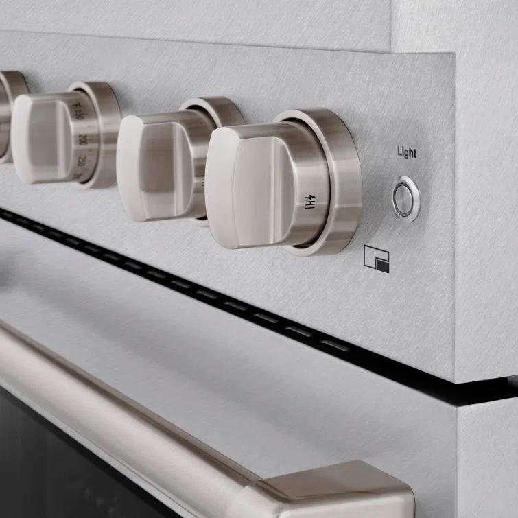 ZLINE Satin ZLINE 30 in. Paramount Gas Range w/ 4 Burners & Convection Oven w/ Door SGRS-30