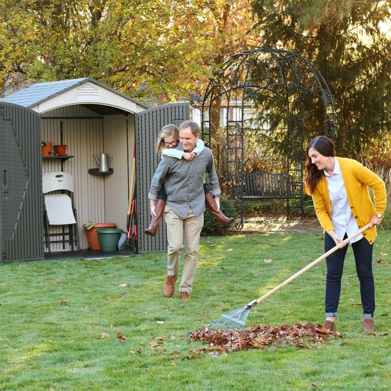 Lifetime Lifetime 7 Ft. x 4.5 Ft. High-Density Polyethylene (Plastic) Outdoor Storage Shed with Steel-Reinforced Construction