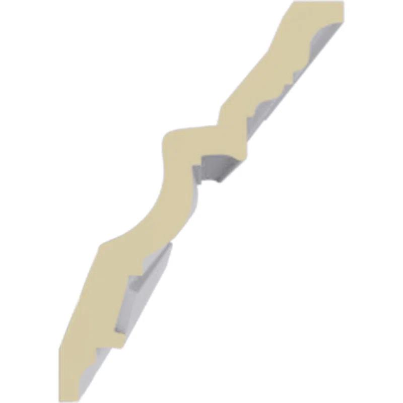 4 3/4"H x 3 3/8"P x 5 7/8"F x 94 1/2"L Nestor Crown Moulding