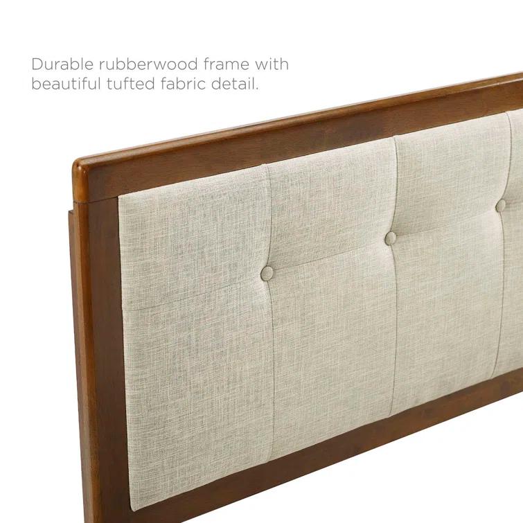 Modway Draper Tufted Fabric and Wood Headboard