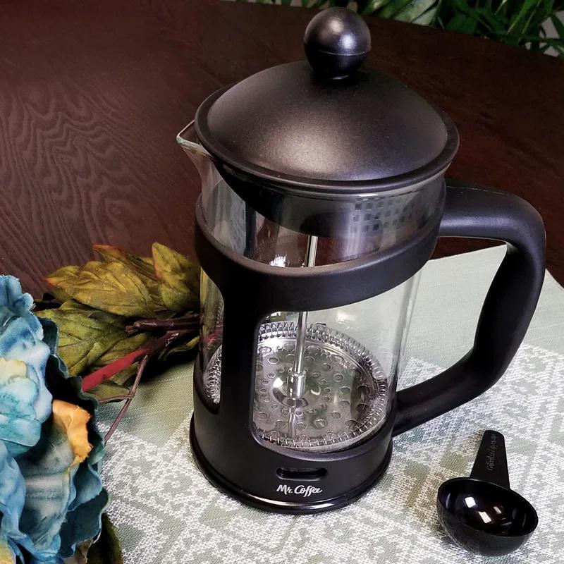 Gibson 3.5-Cup Mr Coffee Brivio French Press Coffee Maker with Plastic Lid