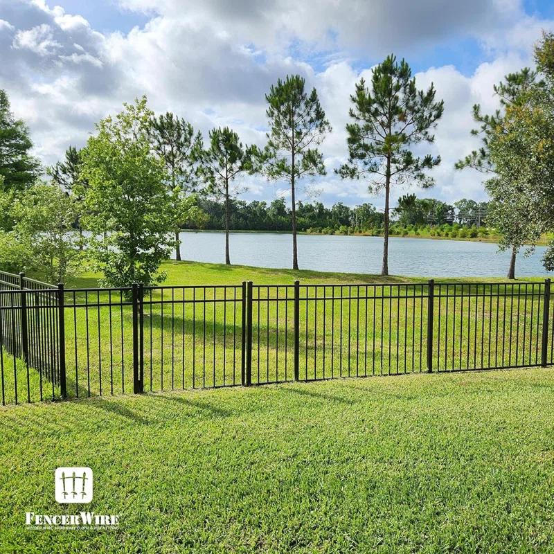 Fencer Wire Fencer Wire 4/ 5/ 6FT H X 6FT W Heavy Duty Flat Top Fence Barrier Panel, Anti-Rust Metal Fencing Panel
