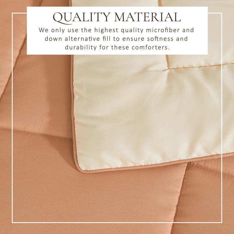 FreshFolds Reversible Microfiber Comforter Set with Shams