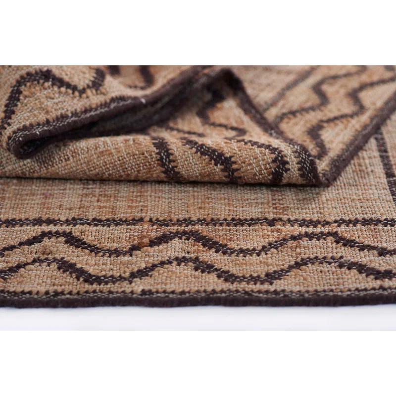 Erin Gates by Momeni Orchard Ripple Brown Hand Woven Wool and Jute Area Rug