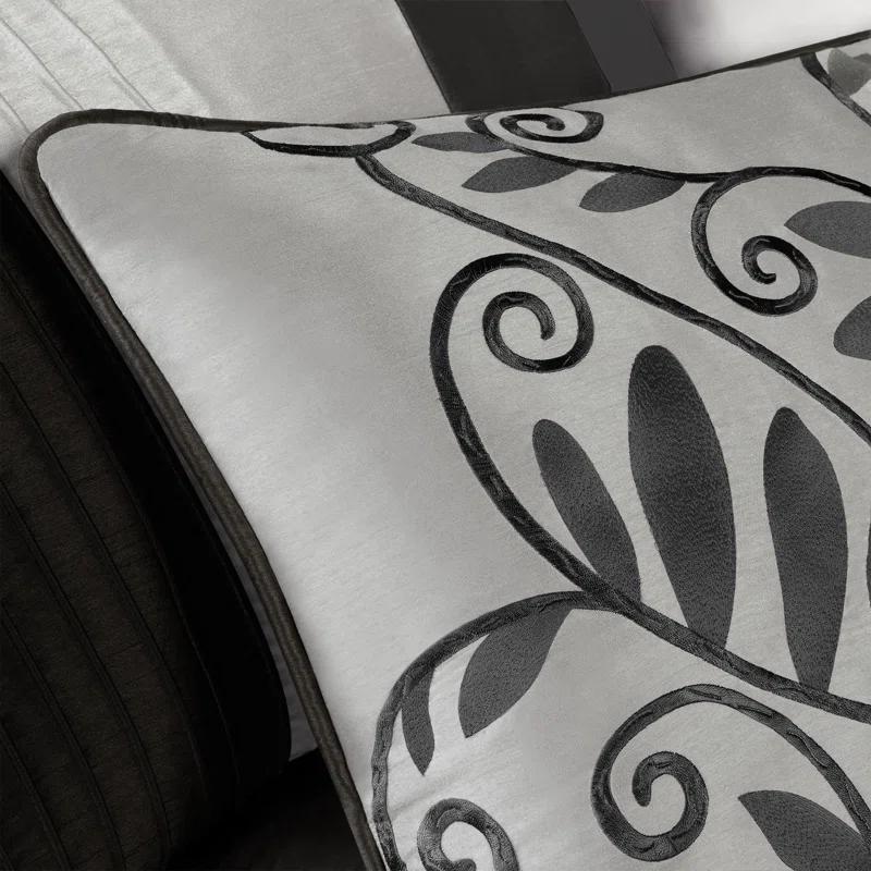 Madison Park Amherst 7 Piece Striped and Pleated Comforter Set