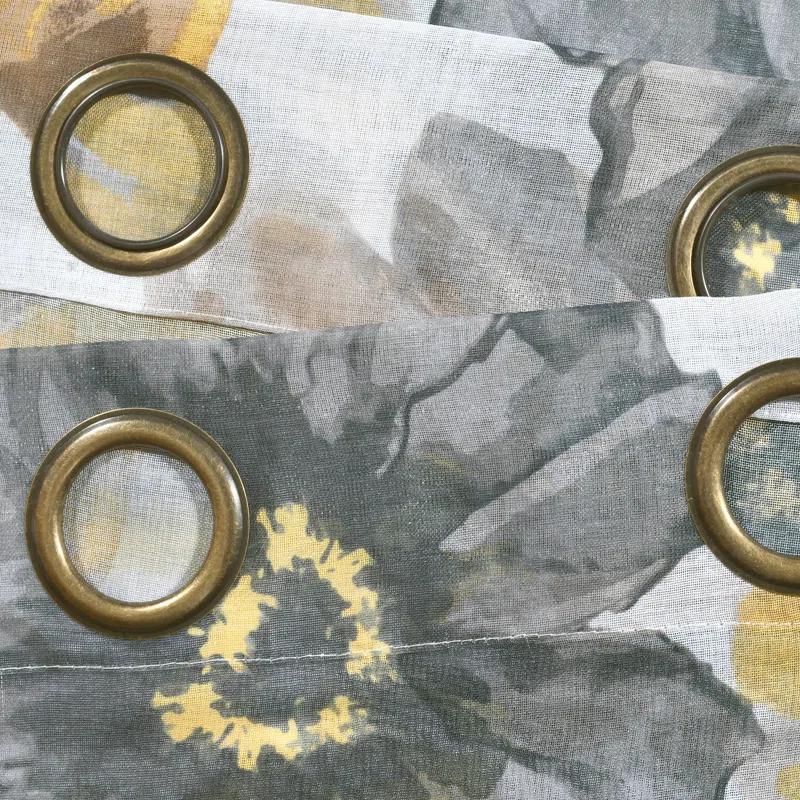 Lush Decor Leah Floral Sheer Grommets Curtain Panels (Set of 2)
