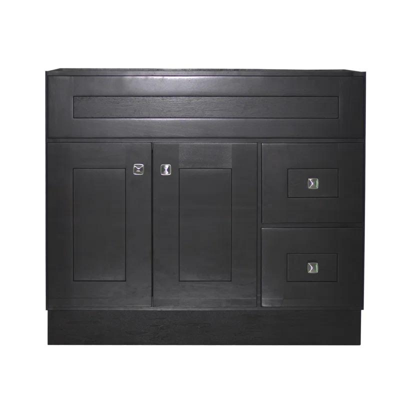 Design House Brookings 36 Inch Bathroom Vanity, Ready to Assemble, Solid Wood, Sherwin Williams – Design House, 587097