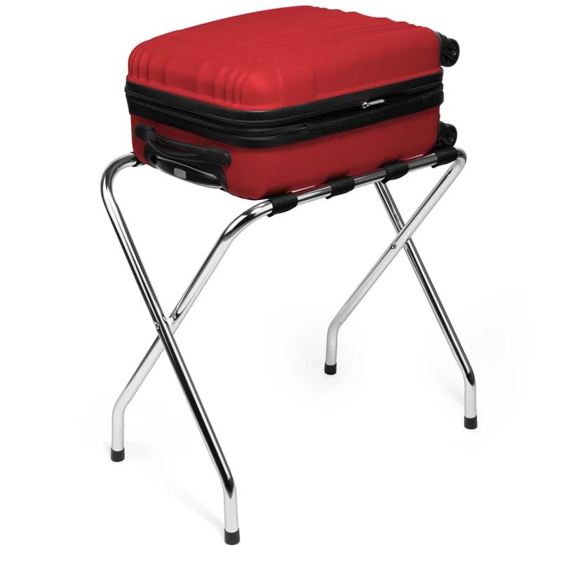 USTECH USTECH Luggage Rack-Single Tier, DIY, Storage Organizer, Chrome, Pack of 1