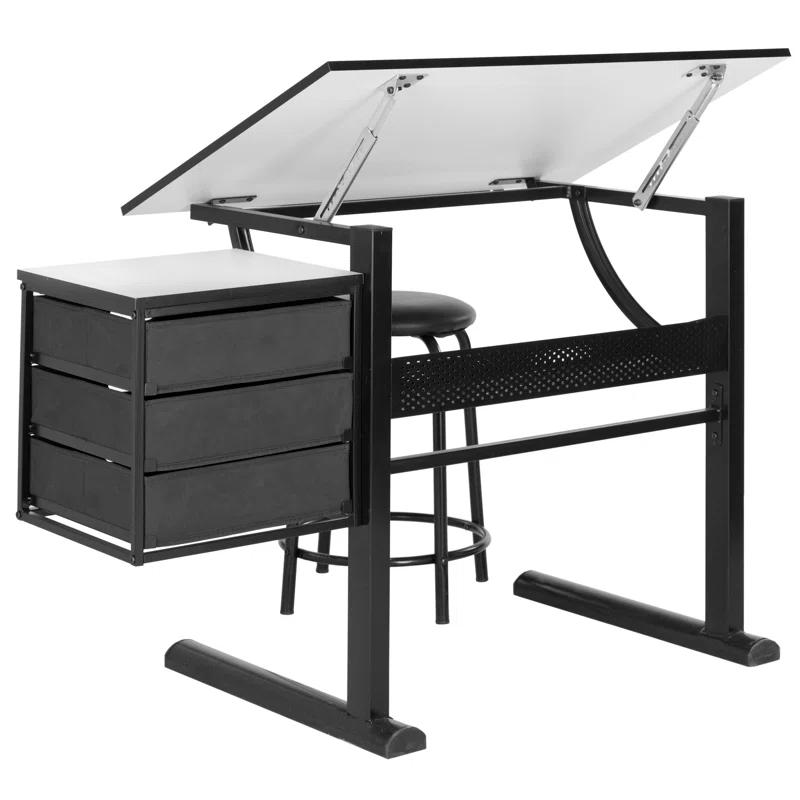 Miceal Metal Base Drafting Table