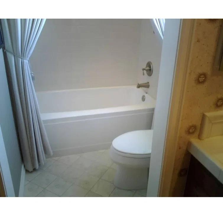 Hydro Systems Regan 72'' x 32'' Alcove / Tile In Soaking Acrylic Bathtub REG7232ATO-WHI-RH