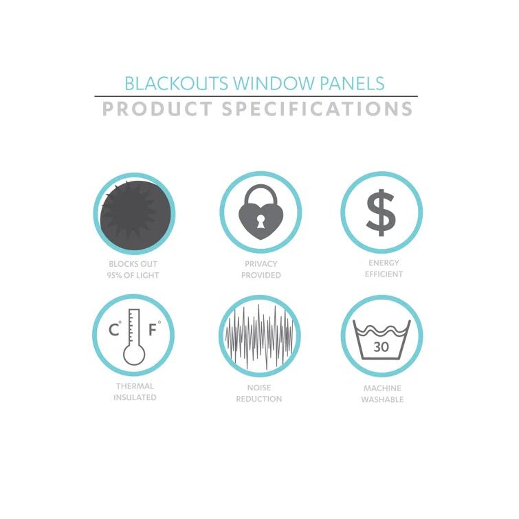 Lush Decor Polyester Blackout Curtain Pair (Set of 2)