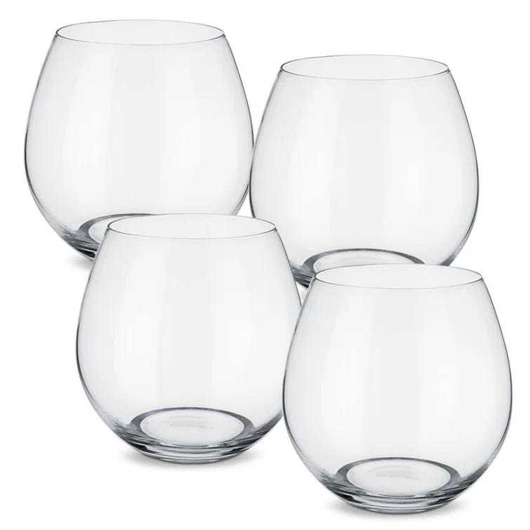Villeroy & Boch Villeroy & Boch Entrée Set/4 4" Crystal Stemless Wine Glasses (Set of 4)