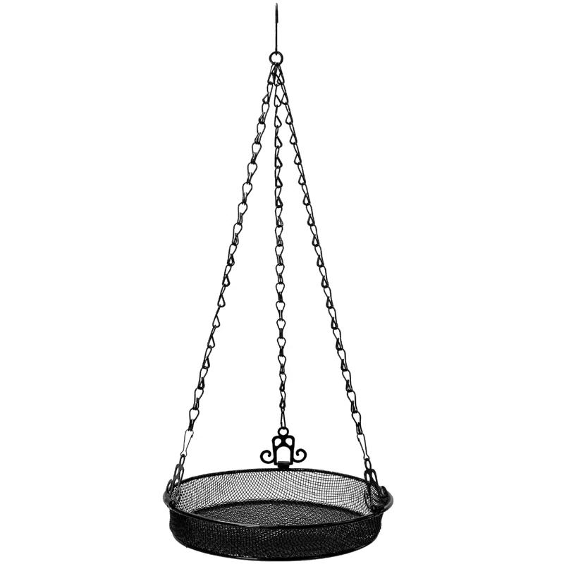 Sorbus Sorbus Metal Bird Feeder Hanging Tray in Black