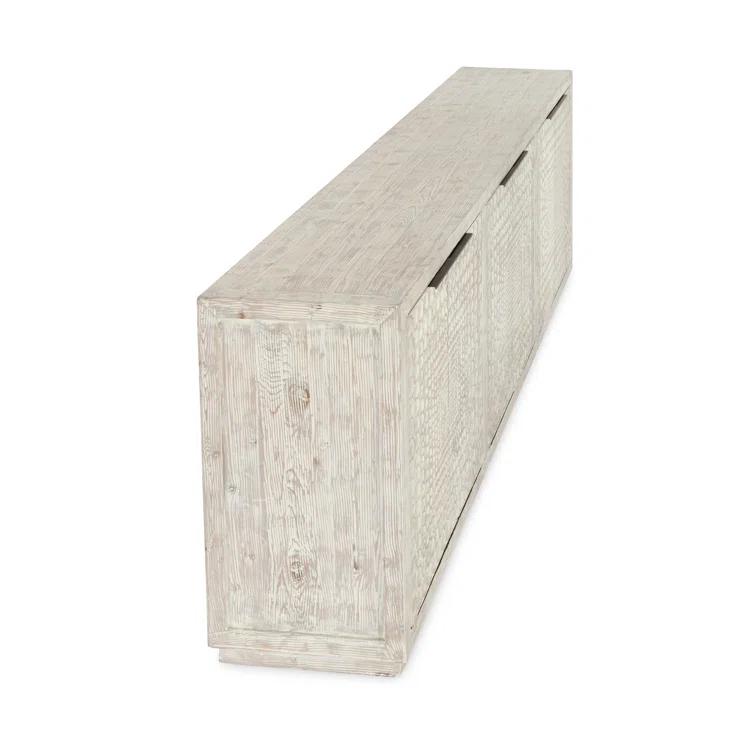 Classic Home Tafari 6-door Reclaimed Pine Wood Buffet Sideboard In Cream