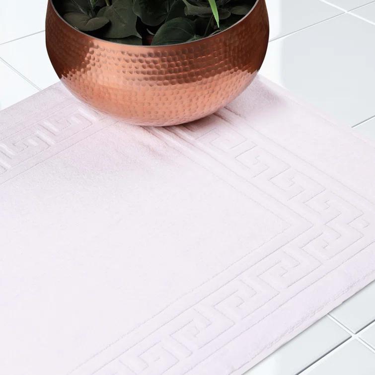 Mercer41 Subra Rectangular Cotton Reversible Greek Key Infinity Border 2 Piece Bath Mat (Set of 2)