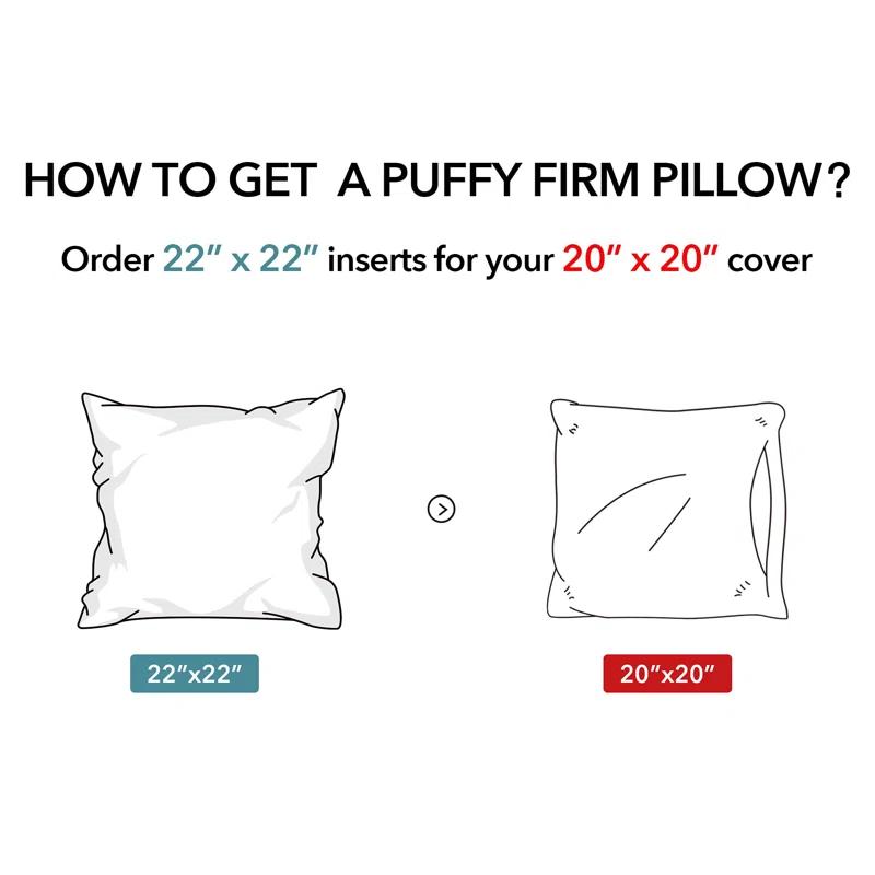Latitude Run® 22X22 Outdoor Pillow Inserts (Pack Of 2) - Square Waterproof Throw Pillow - Decorative Throw Pillows Insert For Couch Sofa Bed Patio Furniture - White Pillows