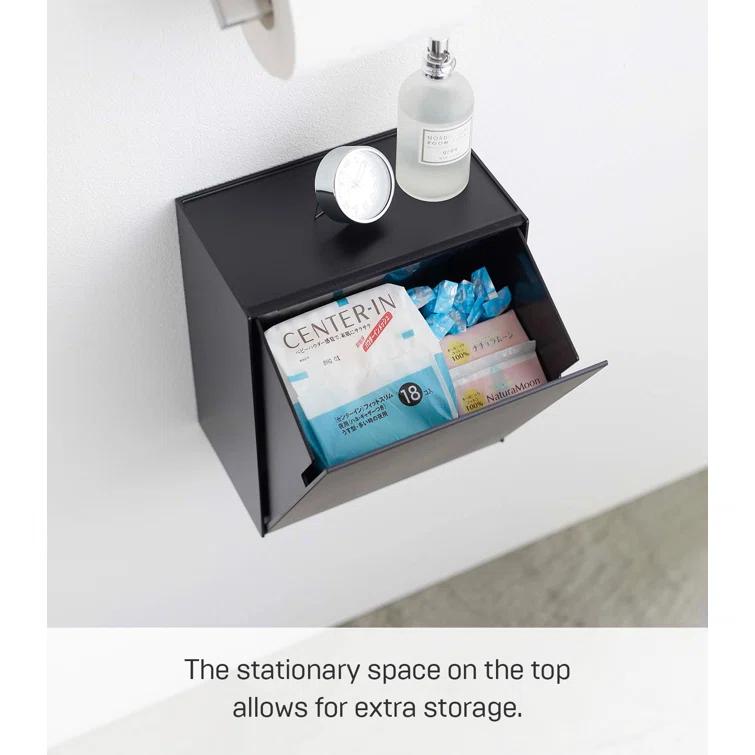 Yamazaki Home Tower Yamazaki Home Wall Mounted Storage Or Trash Bin, Small Wastebasket