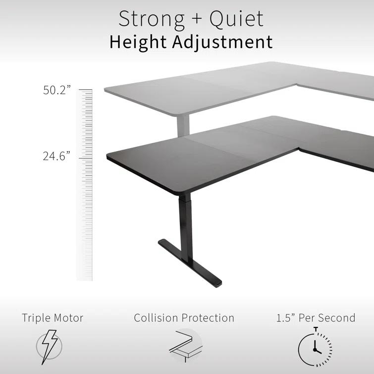 Vivo VIVO Electric 77" x 71" Corner Stand Up Desk, 3E7B Series