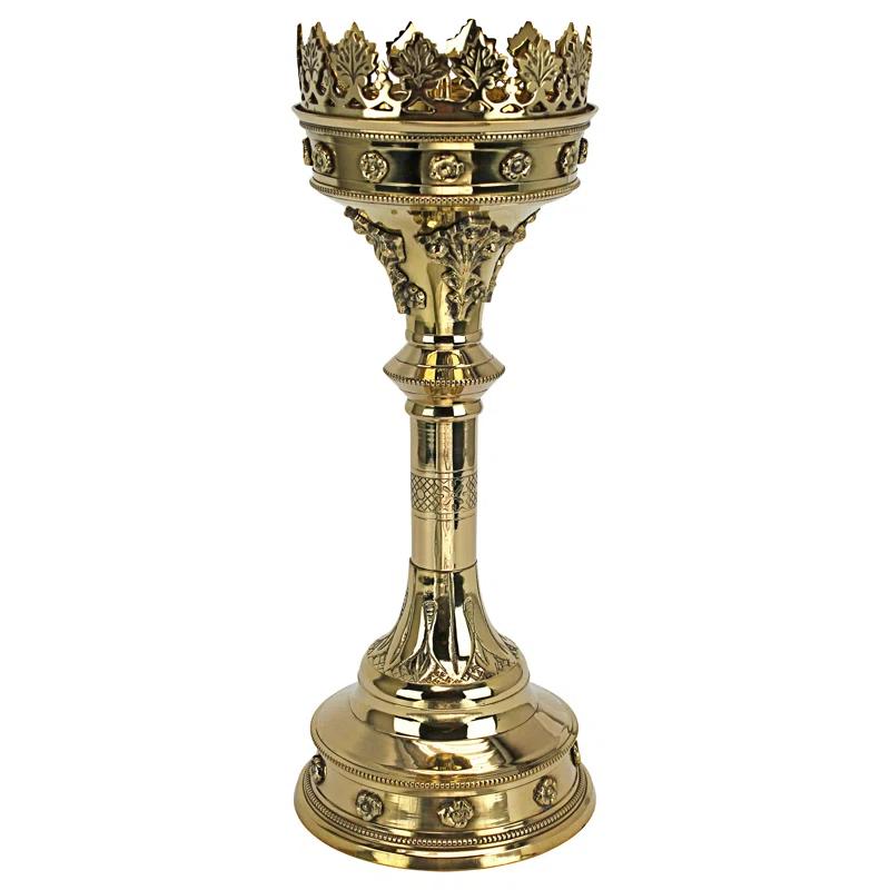 Design Toscano Brass Tabletop Candlestick
