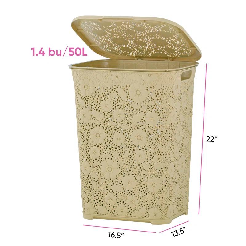 House of Hampton® Plastic Laundry Hamper with Handles